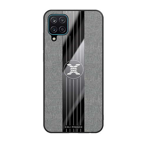 Silikon Hülle Handyhülle Ultra Dünn Flexible Schutzhülle Tasche X02L für Samsung Galaxy F12 Grau