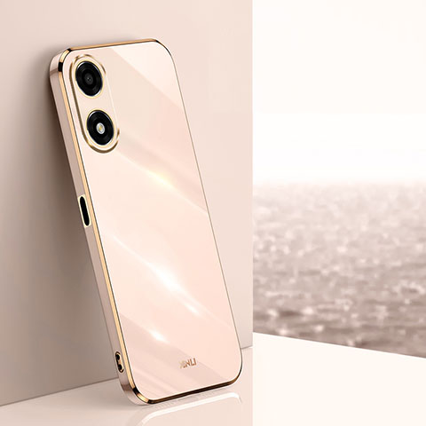 Silikon Hülle Handyhülle Ultra Dünn Flexible Schutzhülle Tasche XL1 für Oppo A2x 5G Rosegold