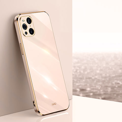 Silikon Hülle Handyhülle Ultra Dünn Flexible Schutzhülle Tasche XL1 für Oppo Find X3 5G Gold