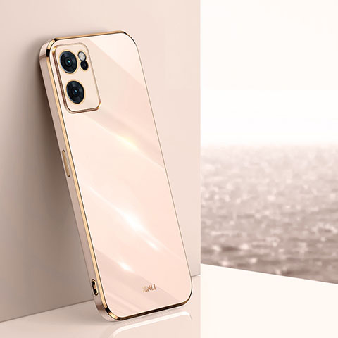 Silikon Hülle Handyhülle Ultra Dünn Flexible Schutzhülle Tasche XL1 für Oppo Find X5 Lite 5G Gold