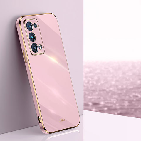 Silikon Hülle Handyhülle Ultra Dünn Flexible Schutzhülle Tasche XL1 für Oppo Reno6 Pro 5G Rosa