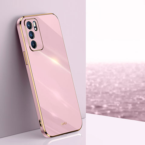 Silikon Hülle Handyhülle Ultra Dünn Flexible Schutzhülle Tasche XL1 für Oppo Reno6 Z 5G Rosa