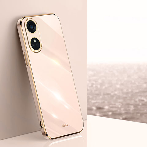 Silikon Hülle Handyhülle Ultra Dünn Flexible Schutzhülle Tasche XL1 für Oppo Reno8 T 4G Rosegold