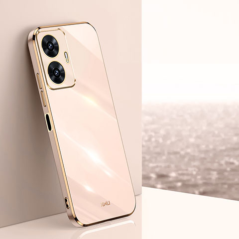 Silikon Hülle Handyhülle Ultra Dünn Flexible Schutzhülle Tasche XL1 für Realme C55 Rosegold