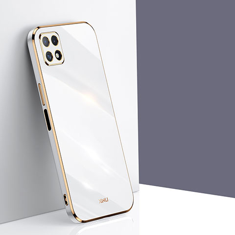 Silikon Hülle Handyhülle Ultra Dünn Flexible Schutzhülle Tasche XL1 für Samsung Galaxy A22 5G Weiß