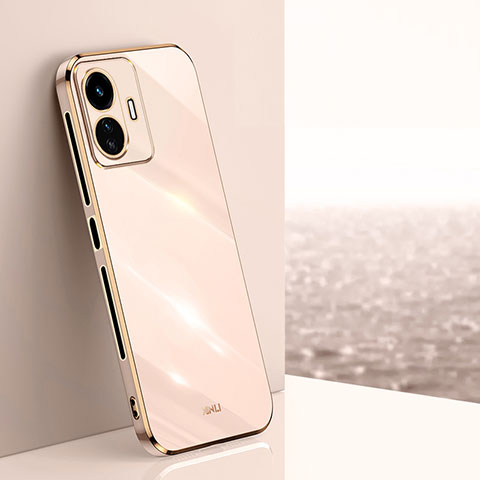 Silikon Hülle Handyhülle Ultra Dünn Flexible Schutzhülle Tasche XL1 für Vivo iQOO Z6 Lite 5G Gold