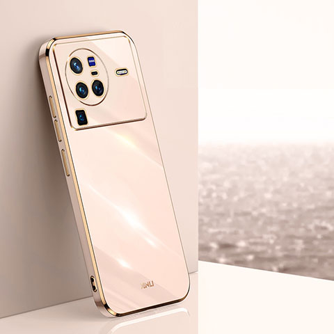 Silikon Hülle Handyhülle Ultra Dünn Flexible Schutzhülle Tasche XL1 für Vivo X80 Pro 5G Gold