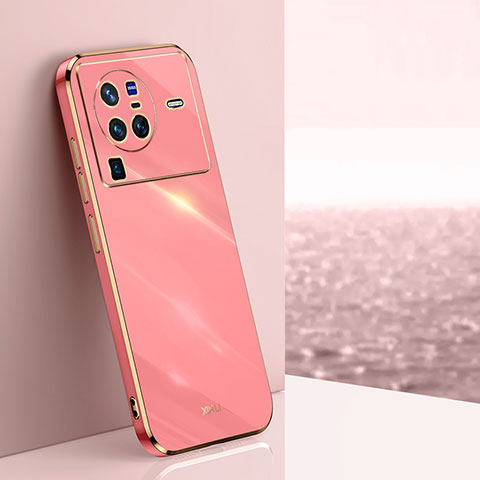 Silikon Hülle Handyhülle Ultra Dünn Flexible Schutzhülle Tasche XL1 für Vivo X80 Pro 5G Pink