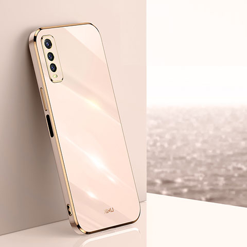 Silikon Hülle Handyhülle Ultra Dünn Flexible Schutzhülle Tasche XL1 für Vivo Y70t 5G Gold