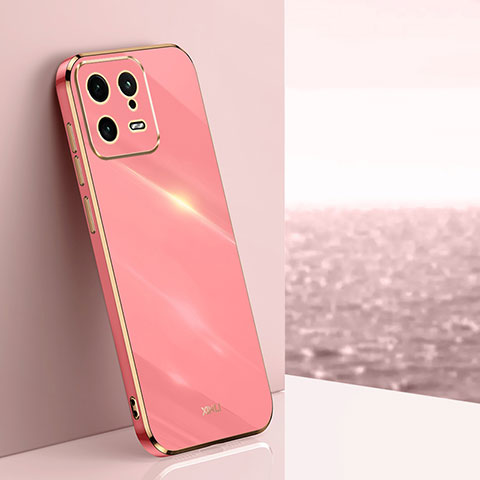 Silikon Hülle Handyhülle Ultra Dünn Flexible Schutzhülle Tasche XL1 für Xiaomi Mi 13 5G Pink