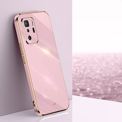 Silikon Hülle Handyhülle Ultra Dünn Flexible Schutzhülle Tasche XL1 für Xiaomi Redmi Note 10 Pro 5G Rosa