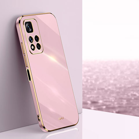 Silikon Hülle Handyhülle Ultra Dünn Flexible Schutzhülle Tasche XL1 für Xiaomi Redmi Note 11 Pro+ Plus 5G Rosa