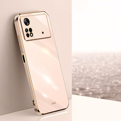 Silikon Hülle Handyhülle Ultra Dünn Flexible Schutzhülle Tasche XL1 für Xiaomi Redmi Note 11E Pro 5G Gold