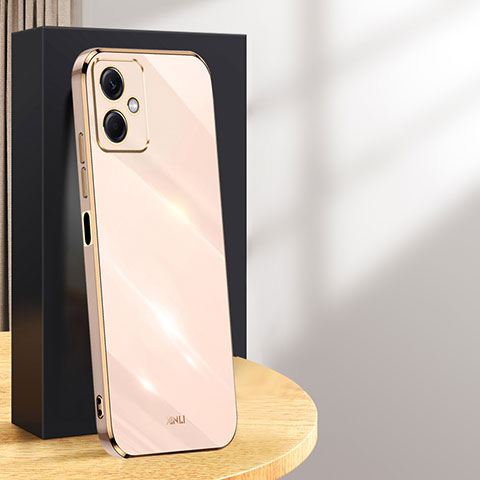 Silikon Hülle Handyhülle Ultra Dünn Flexible Schutzhülle Tasche XL1 für Xiaomi Redmi Note 12R Pro 5G Rosegold