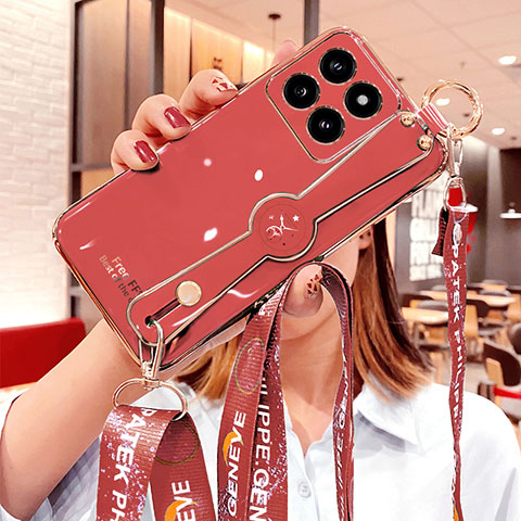 Silikon Hülle Handyhülle Ultra Dünn Flexible Schutzhülle Tasche XL3 für Xiaomi Mi 14 Pro 5G Rot