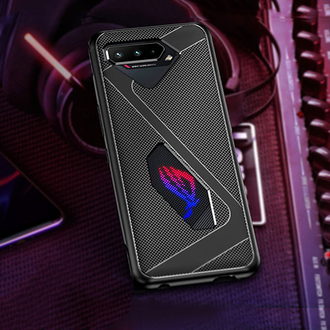 Silikon Hülle Handyhülle Ultra Dünn Flexible Schutzhülle Tasche ZJ1 für Asus ROG Phone 5 Pro Schwarz