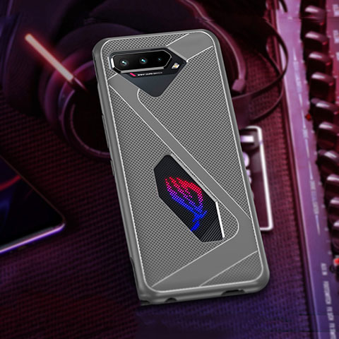 Silikon Hülle Handyhülle Ultra Dünn Flexible Schutzhülle Tasche ZJ1 für Asus ROG Phone 5s Pro Grau