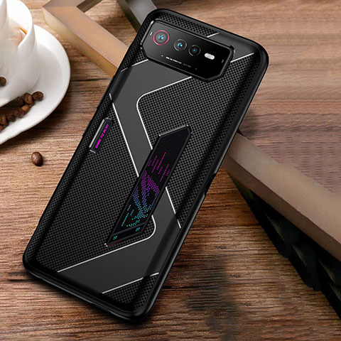 Silikon Hülle Handyhülle Ultra Dünn Flexible Schutzhülle Tasche ZJ1 für Asus ROG Phone 6 Pro Schwarz