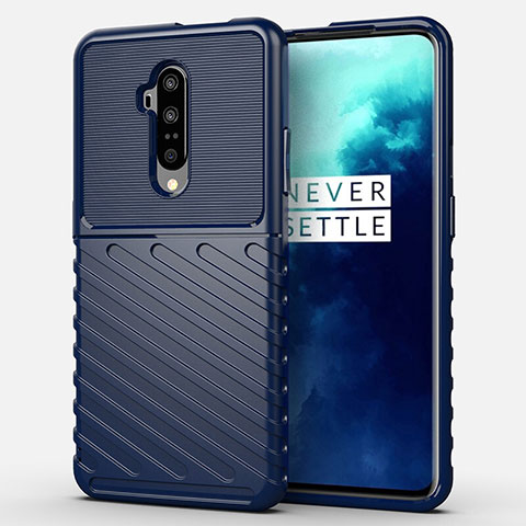 Silikon Hülle Handyhülle Ultra Dünn Schutzhülle 360 Grad Tasche A01 für OnePlus 7T Pro 5G Blau