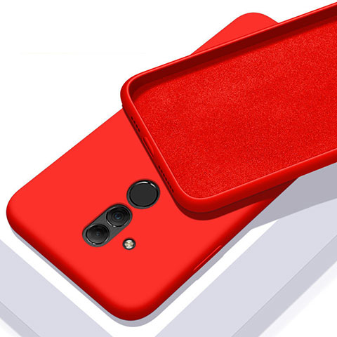 Silikon Hülle Handyhülle Ultra Dünn Schutzhülle 360 Grad Tasche C01 für Huawei Mate 20 Lite Rot