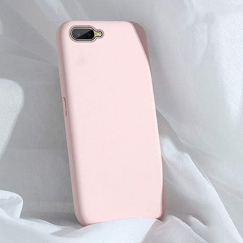 Silikon Hülle Handyhülle Ultra Dünn Schutzhülle 360 Grad Tasche C01 für Oppo K1 Rosa