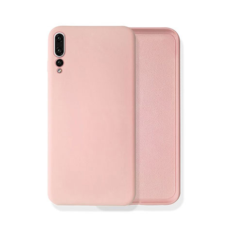 Silikon Hülle Handyhülle Ultra Dünn Schutzhülle 360 Grad Tasche C02 für Huawei P20 Pro Rosa