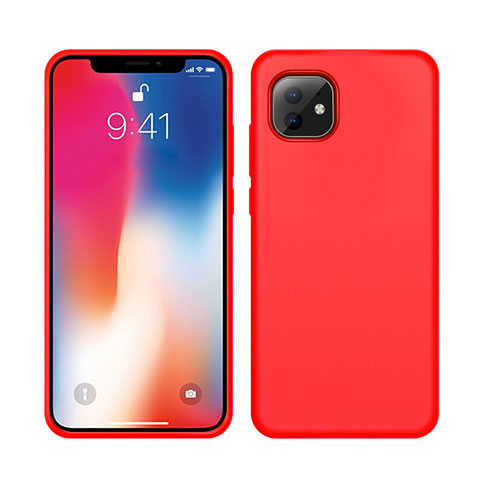 Silikon Hülle Handyhülle Ultra Dünn Schutzhülle 360 Grad Tasche C03 für Apple iPhone 11 Rot