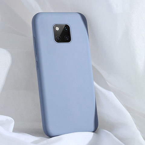 Silikon Hülle Handyhülle Ultra Dünn Schutzhülle 360 Grad Tasche C03 für Huawei Mate 20 Pro Grau