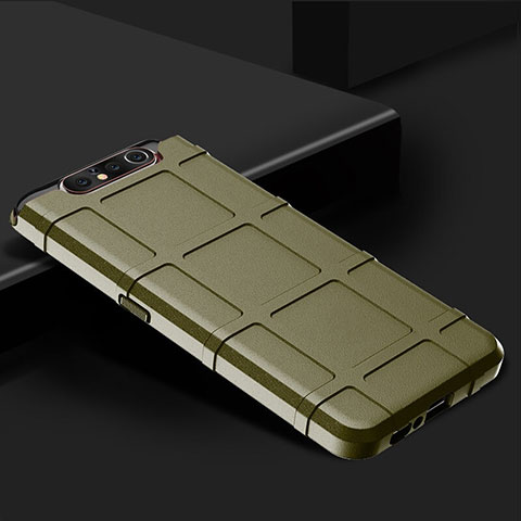 Silikon Hülle Handyhülle Ultra Dünn Schutzhülle 360 Grad Tasche C03 für Samsung Galaxy A90 4G Grün