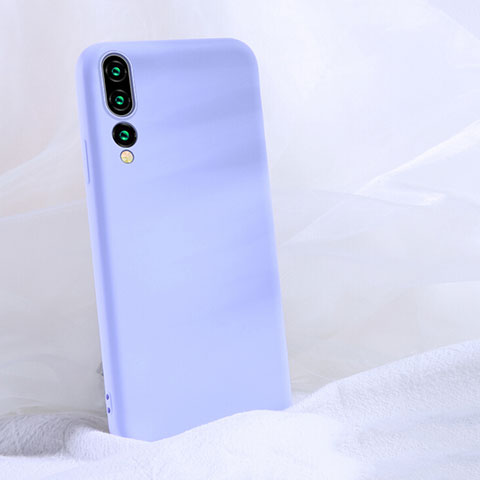 Silikon Hülle Handyhülle Ultra Dünn Schutzhülle 360 Grad Tasche C04 für Huawei P20 Pro Violett