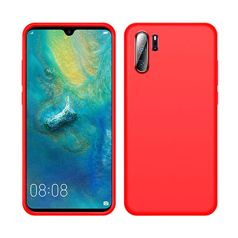 Silikon Hülle Handyhülle Ultra Dünn Schutzhülle 360 Grad Tasche C04 für Huawei P30 Pro New Edition Rot