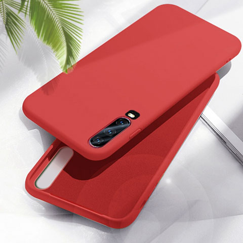 Silikon Hülle Handyhülle Ultra Dünn Schutzhülle 360 Grad Tasche C04 für Huawei P30 Rot