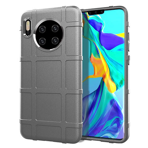 Silikon Hülle Handyhülle Ultra Dünn Schutzhülle 360 Grad Tasche C05 für Huawei Mate 30 Pro 5G Grau