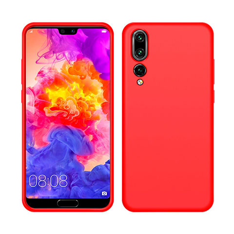 Silikon Hülle Handyhülle Ultra Dünn Schutzhülle 360 Grad Tasche C05 für Huawei P20 Pro Rot