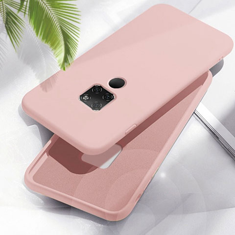 Silikon Hülle Handyhülle Ultra Dünn Schutzhülle 360 Grad Tasche C06 für Huawei Mate 20 Rosa