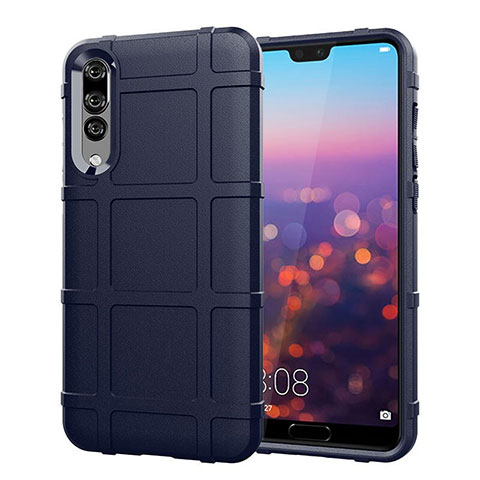 Silikon Hülle Handyhülle Ultra Dünn Schutzhülle 360 Grad Tasche C06 für Huawei P20 Pro Blau