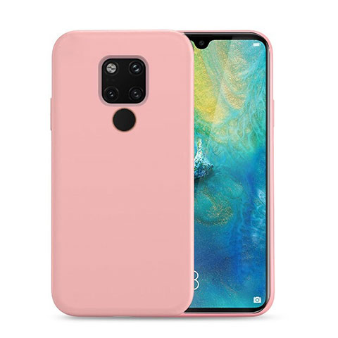 Silikon Hülle Handyhülle Ultra Dünn Schutzhülle 360 Grad Tasche C07 für Huawei Mate 20 Rosa