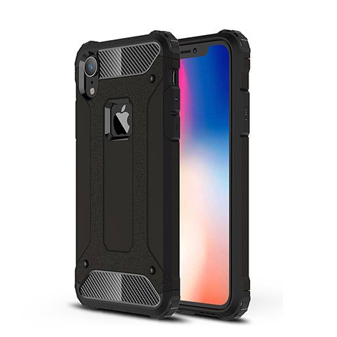 Silikon Hülle Handyhülle Ultra Dünn Schutzhülle 360 Grad Tasche für Apple iPhone XR Schwarz