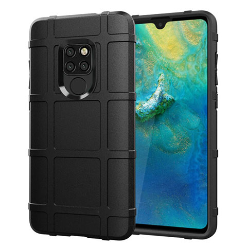 Silikon Hülle Handyhülle Ultra Dünn Schutzhülle 360 Grad Tasche für Huawei Mate 20 Schwarz