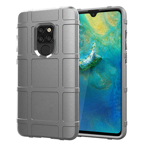 Silikon Hülle Handyhülle Ultra Dünn Schutzhülle 360 Grad Tasche für Huawei Mate 20 Silber