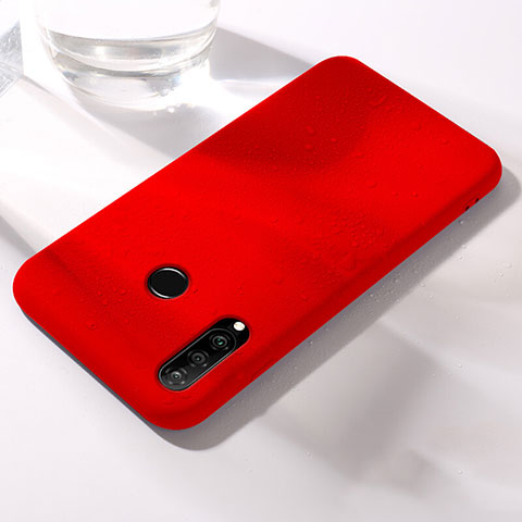 Silikon Hülle Handyhülle Ultra Dünn Schutzhülle 360 Grad Tasche für Huawei Nova 4e Rot