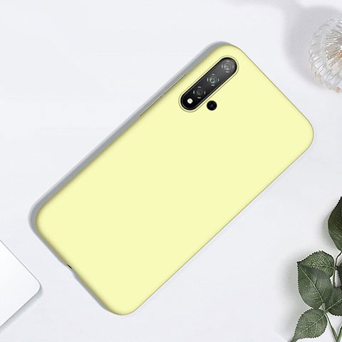 Silikon Hülle Handyhülle Ultra Dünn Schutzhülle 360 Grad Tasche für Huawei Nova 5 Pro Gelb