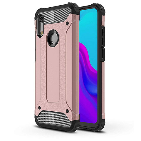 Silikon Hülle Handyhülle Ultra Dünn Schutzhülle 360 Grad Tasche für Huawei Y6 (2019) Rosegold