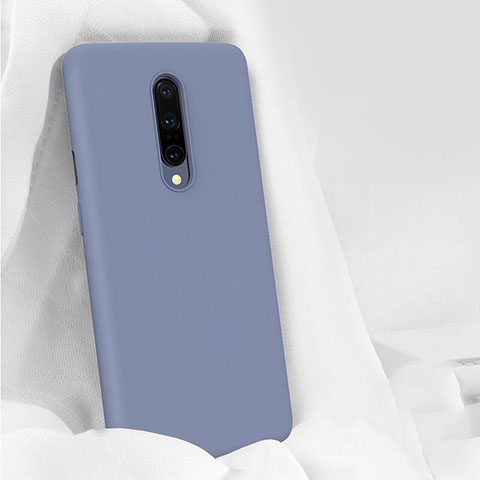 Silikon Hülle Handyhülle Ultra Dünn Schutzhülle 360 Grad Tasche für OnePlus 7 Pro Grau