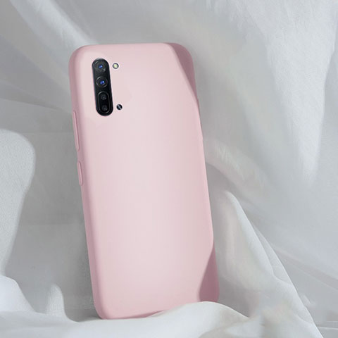 Silikon Hülle Handyhülle Ultra Dünn Schutzhülle 360 Grad Tasche für Oppo F15 Rosa