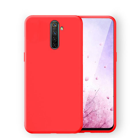 Silikon Hülle Handyhülle Ultra Dünn Schutzhülle 360 Grad Tasche für Realme X2 Pro Rot