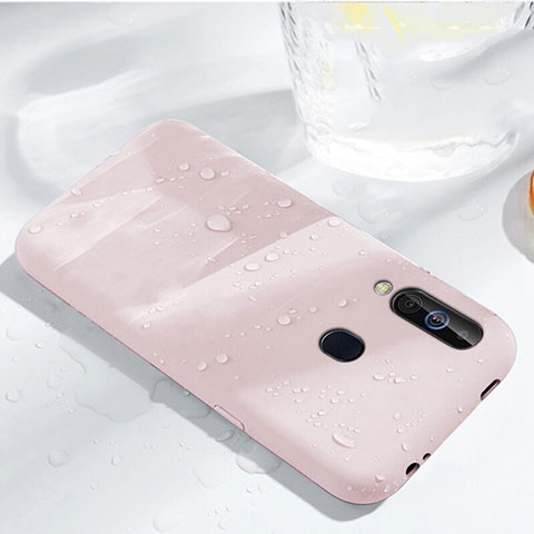 Silikon Hülle Handyhülle Ultra Dünn Schutzhülle 360 Grad Tasche für Samsung Galaxy M40 Rosegold