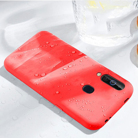 Silikon Hülle Handyhülle Ultra Dünn Schutzhülle 360 Grad Tasche für Samsung Galaxy M40 Rot