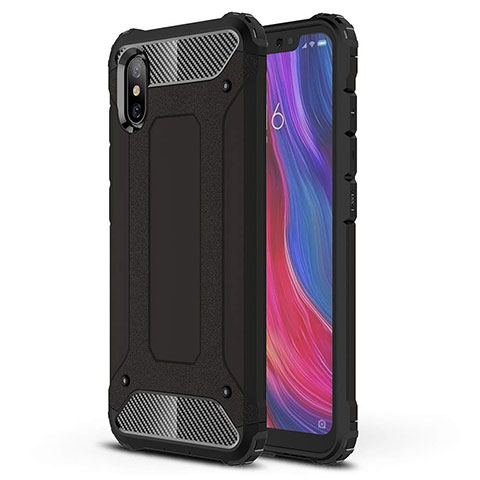 Silikon Hülle Handyhülle Ultra Dünn Schutzhülle 360 Grad Tasche für Xiaomi Mi 8 Pro Global Version Schwarz