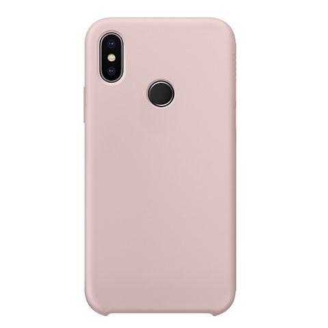 Silikon Hülle Handyhülle Ultra Dünn Schutzhülle 360 Grad Tasche für Xiaomi Mi 8 Rosegold